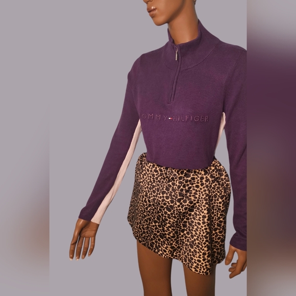 VINTAGE TOMMY HILFIGER ZIP UP TUTLENECK 100% COTTON SIZE M - Picture 1 of 3